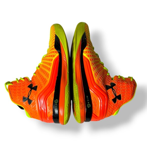UNDER ARMOUR Men's 11.5 MICRO G DRIVE Clutch Fit Orange/Yellow/Black Basketball - Picture 9 of 11